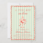 アティニビットインラブヴィンテージマルティーニブライダルシャワー 招待状 (正面)