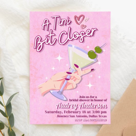 アティニビットクローザーマティニブライダルシャワー 招待状