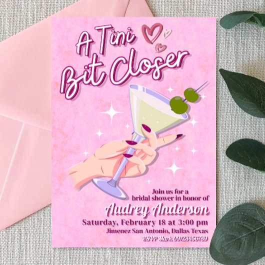 アティニビットクローザーマティニブライダルシャワー 招待状