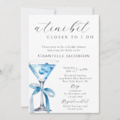 アティニビットクローストイドブルーマルティニブライダルシャワー 招待状 (正面)
