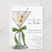 アティニビットグリーンボウダーティマルティーニブライダルシャワー 招待状 (正面)