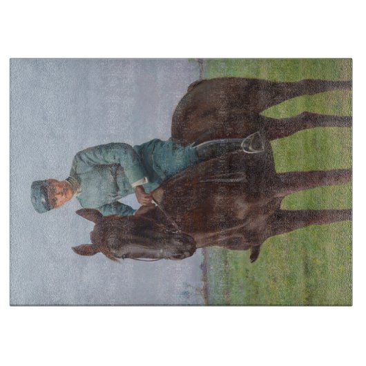 アティリオ・トリボレッティポートレート（騎兵） カッティングボード (正面)