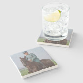 アティリオ・トリボレッティポートレート(騎兵) ストーンコースター (横)