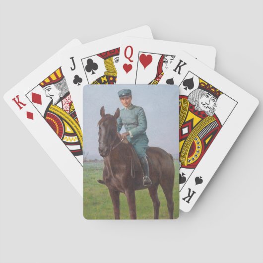 アティリオ・トリボレッティポートレート（騎兵） トランプ (裏面)