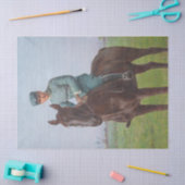 アティリオ・トリボレッティポートレート（騎兵） 薄葉紙 (クラフト)