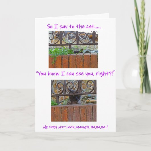 アティートメントカード付き猫 カード (正面)