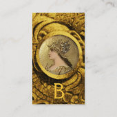 アテナと戦うグリフィンモノグラム、赤ルビー 名刺 (裏面)