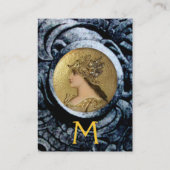 アテナと戦うグリフィンモノグラム、赤ルビー 名刺 (裏面)