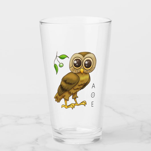 アテナのフクロウ タンブラーグラス (正面)