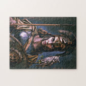 アテナの恐ろしいロイヤリティカラフルポートレート ジグソーパズル (横)