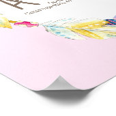 アテナの羽とビーズの花冠 名前の意味 ポスター (角)