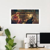 アテナイとアラクネ、c.1475-85(キャンバス上の油) ポスター (ホームオフィス)