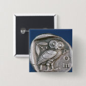アテナイのtetradrachma 缶バッジ (正面&裏面)