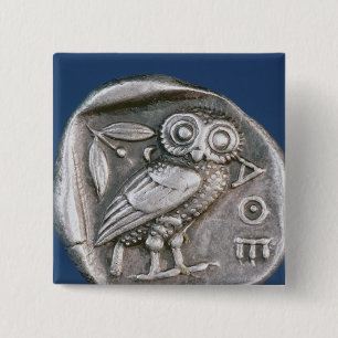 アテナイのtetradrachma 缶バッジ
