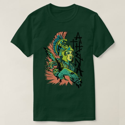 アテナギリシャ神話古代ギリシャの怪物 Tシャツ (デザイン正面)