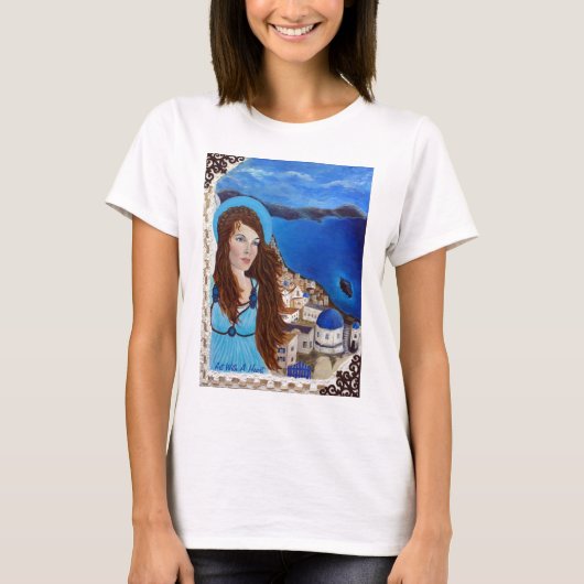 アテナフェミニン力と力の天使 Tシャツ (正面)