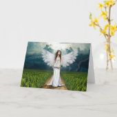 アテナメ女神異教のグリーティングカード カード (黄色い花)