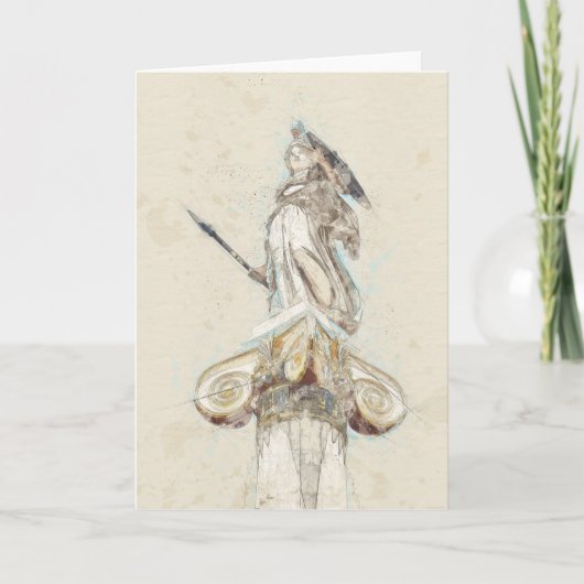 アテナ像のスケッチ カード (正面)