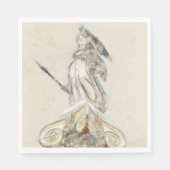 アテナ像のスケッチ スタンダードランチョンナプキン (正面)