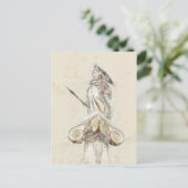 アテナ像スケッチ葉書 – 古代ギリシャ シーズンポストカード (スタンド正面)