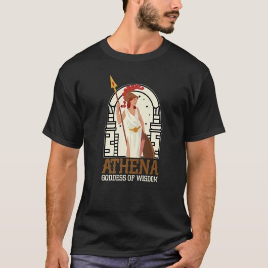 アテナ知恵の女神ギリシャ女神ギリシャ神話 Tシャツ (正面)