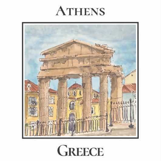 アテナ・アケゲティスの門 ギリシャ アテネ シール (正面)