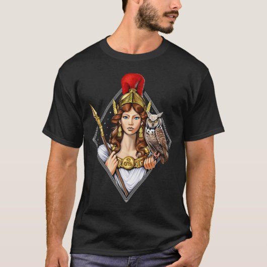 アテナ ギリシャの女神 Tシャツ (正面)