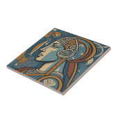 アテナ – ピカソのスタイルの知恵の女神 タイル (側面)