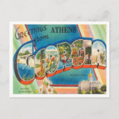 アテネからの挨拶，ジョージア・ヴィンテージ旅行 ポストカード (正面)