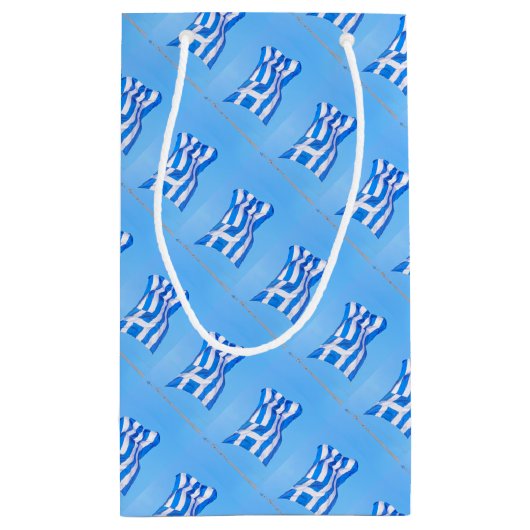 アテネのギリシャの旗 スモールペーパーバッグ (裏面)