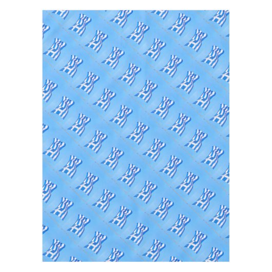 アテネのギリシャの旗 テーブルクロス (正面)