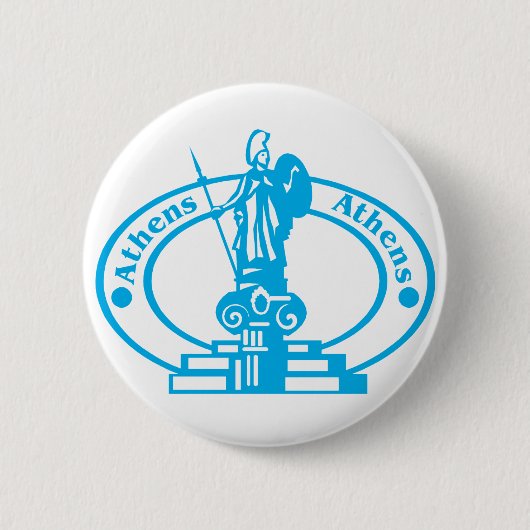 アテネのスタンプ 缶バッジ (正面)