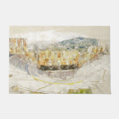 アテネの古代シアターGreece Doormat -ヴィンテージ ドアマット (正面)