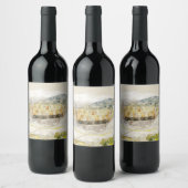 アテネの古代劇場ギリシャのワインラベル ワインラベル (ボトル)