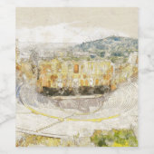 アテネの古代劇場ギリシャのワインラベル ワインラベル (シングルラベル)