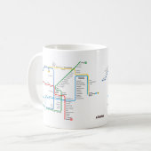 アテネの地下の地図のマグ コーヒーマグカップ (正面左)