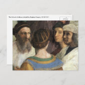 アテネの学校バイラファエル，ヴィンテージルネッサンス ポストカード (正面/裏面)