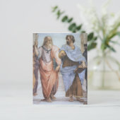 アテネの学派 (詳細 - プラトン & アリストテレス) ポストカード (スタンド正面)