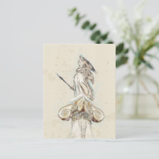 アテネの彫像 ポストカード (スタンド正面)