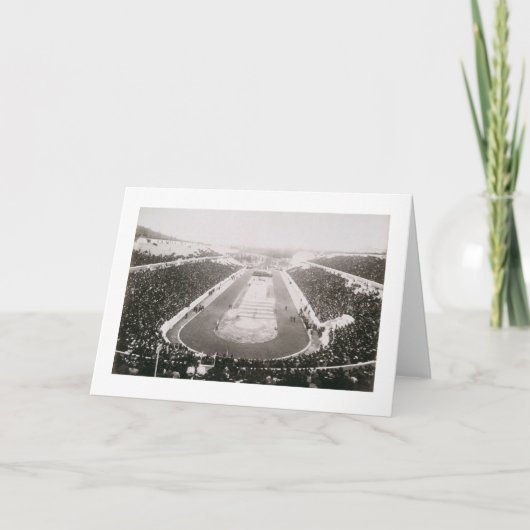 アテネの最初の公式のオリンピック大会の眺め カード (正面)