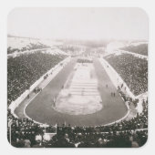 アテネの最初の公式のオリンピック大会の眺め スクエアシール (正面)