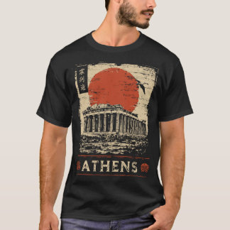 アテネアクロポリス墨江寺クラシカルアート Tシャツ