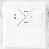 アテネオハイオステッカー 長方形シール (バッグ)