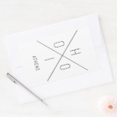 アテネオハイオステッカー 長方形シール (封筒)