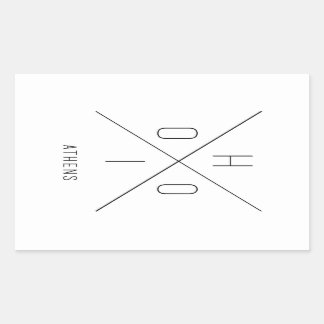 アテネオハイオステッカー 長方形シール