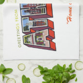 アテネオハイオ州 キッチンタオル (折り畳み)