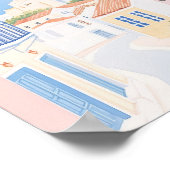 アテネギリギグアッシュ絵を描イラストレーション旅行 ポスター (角)