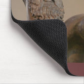 アテネギリシャのゼウスの青銅色の彫像 マウスパッド (コーナー)