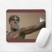 アテネギリシャのゼウスの青銅色の彫像 マウスパッド (マウス)