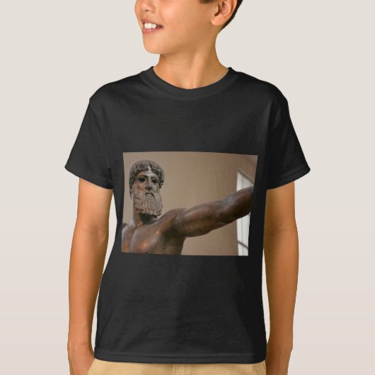 アテネギリシャのゼウスの青銅色の彫像 Tシャツ (正面)